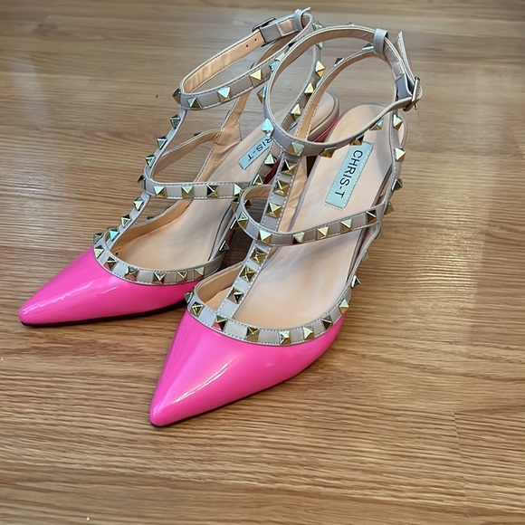 Brand new!! Hot hot pink with gold studs! - Picture 3 of 5